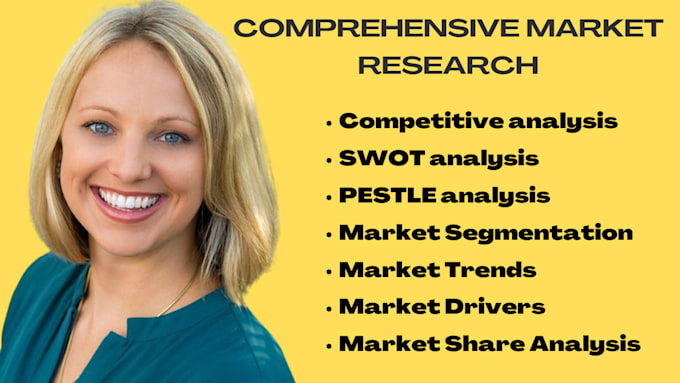 Gig Preview - Do market research, industry research, swot analysis and competitor analysis