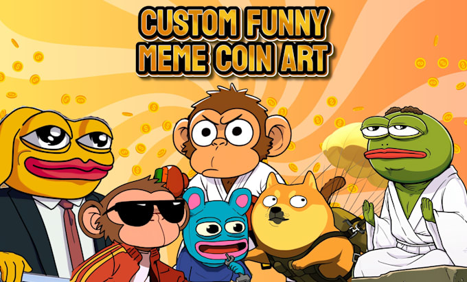 Gig Preview - Draw memecoin character for your meme coin social media and banner