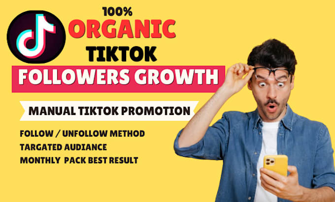 Gig Preview - Do organic tiktok followers growth and manage your account