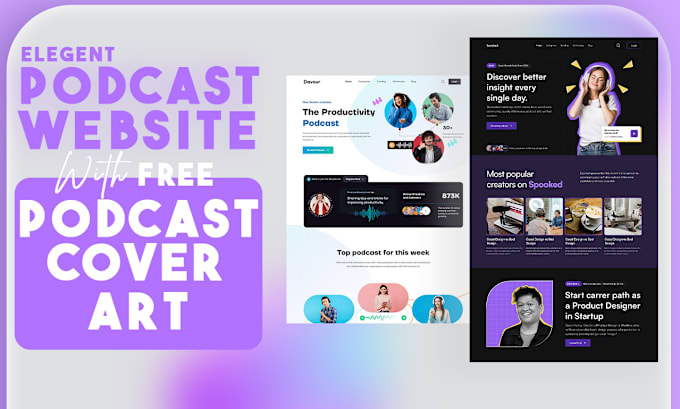 Gig Preview - Create design podcast website for podcasting