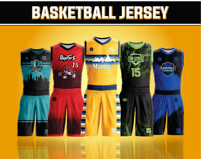 Gig Preview - Design a basketball jersey, sports jersey, sublimation jersey, and custom jersey