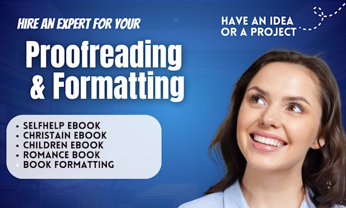 Gig Preview - Professionally copy edit and proofread your ebook or book