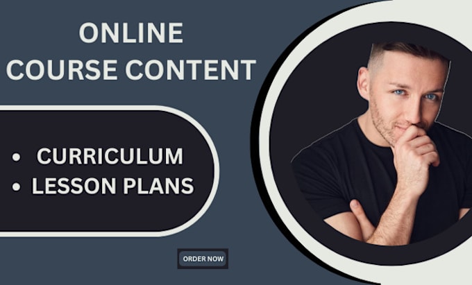 Gig Preview - Write online course content, or course curriculum, lesson plans