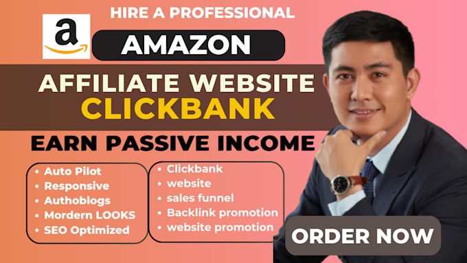 Gig Preview - Build autopilot amazon affiliate website store with clickbank autoblog backlink