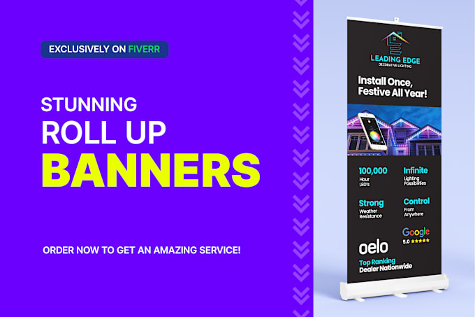 Gig Preview - Design retractable banner, pull up, pop up, standee, roll up