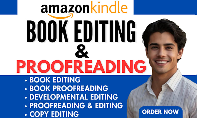 Gig Preview - Do book editing, proofreading, book formatting and layout design for amazon KDP