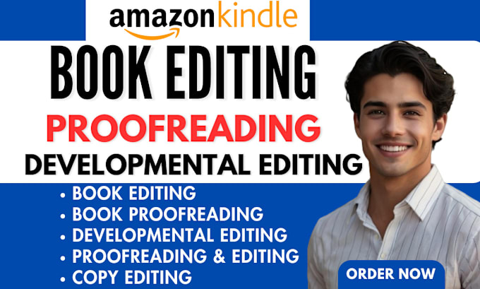 Gig Preview - Do book editing and proofreading,copy line, developmental editing for amazon KDP