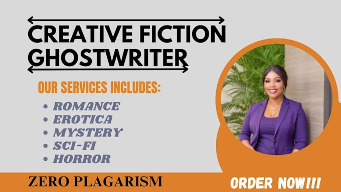 Gig Preview - Be your fiction ghostwriter, ebook writer, fantasy, romance, ghostwriter novel