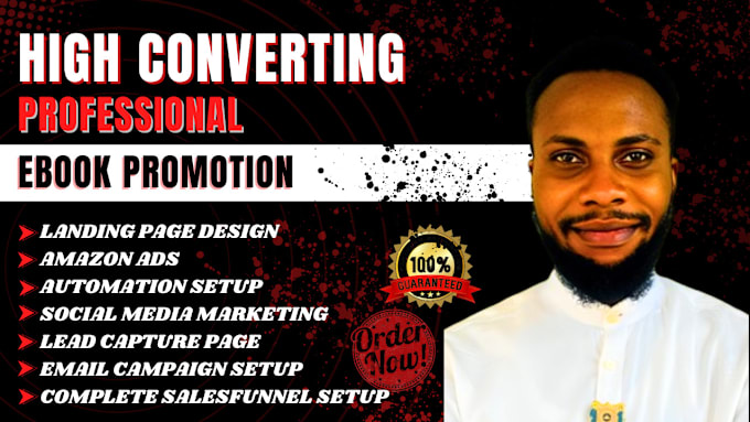 Gig Preview - Do ebook promotion sales funnel ebook landing page ebook marketing sales funnel