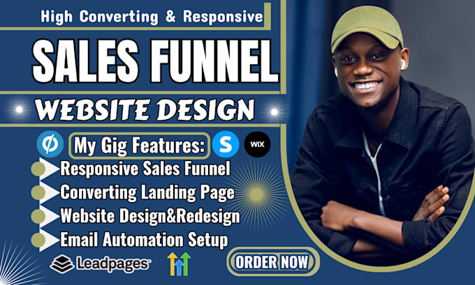 Gig Preview - Do systeme io website, systeme io sales funnel, saas landing page design figma