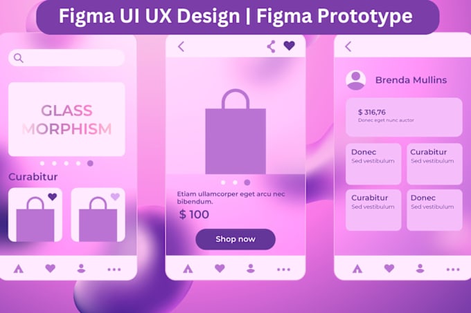 Gig Preview - Design professional figma prototypes and wireframes, UI UX design