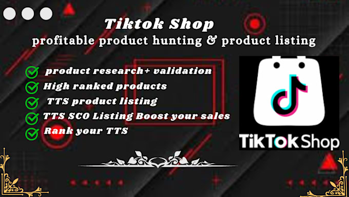 Gig Preview - Do product research for your tiktok shop