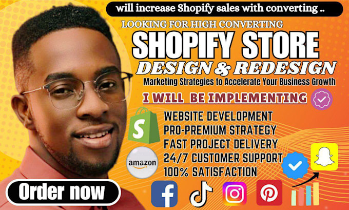 Gig Preview - Do shopify website development shopify redesign build ecommerce website shopify