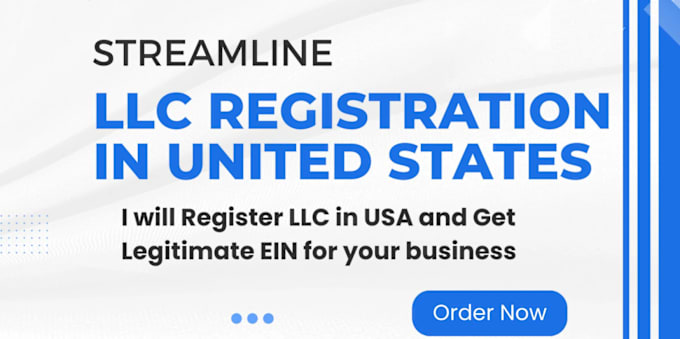 Gig Preview - Do US llc registration and ein number for non US residents