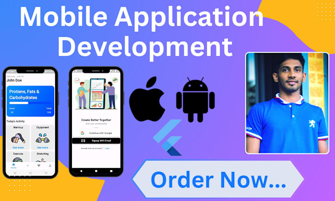 Gig Preview - Do custom flutter mobile app development building mobile app, flutter developer