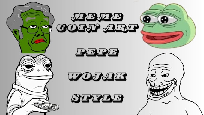 Gig Preview - Draw funny meme coin art, wojak pepe art style, meme video animation