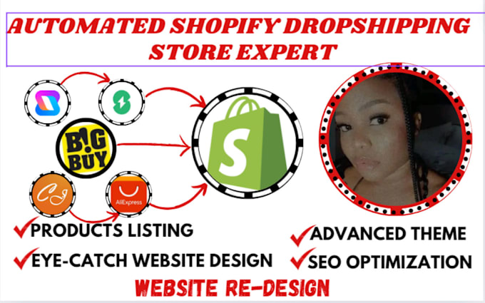 Gig Preview - Build shopify store shopify dropshipping store one product store via bigbuy temu