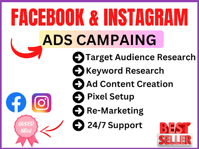 Gig Preview - Do facebook ads campaign, marketing, and instagram advertising