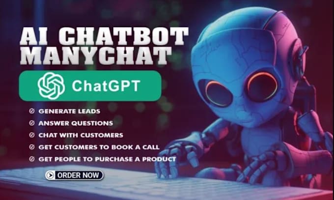 Gig Preview - Do manychat ai chatbot, flow design and integration on your website whatsapp api