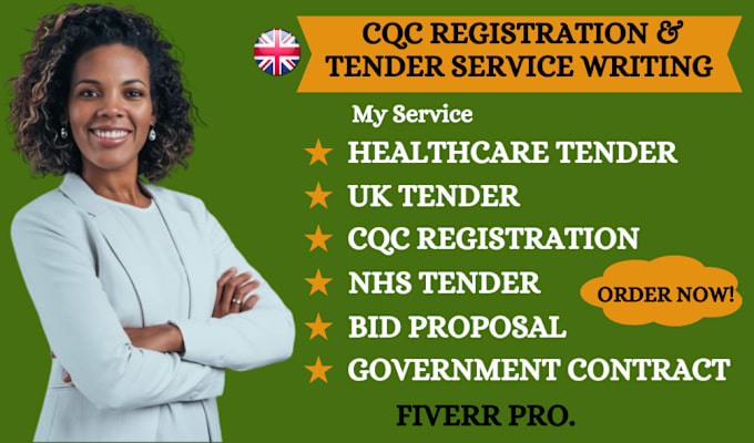 Gig Preview - Help with cqc registration, nhs healthcare tender and obtain cqc id code for you