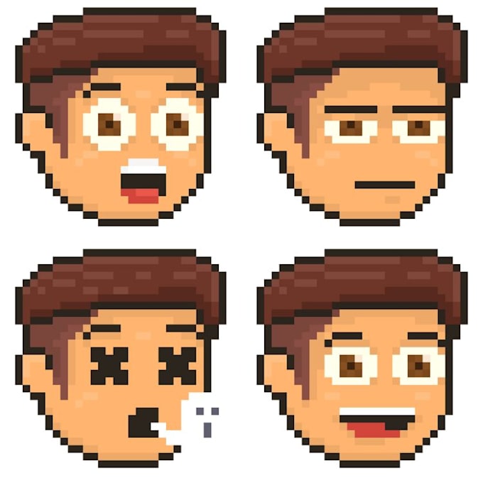 Gig Preview - Design stickers in pixel art