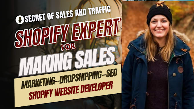 Gig Preview - Be shopify manager to boost shopify sales shopify website dropshipping marketing