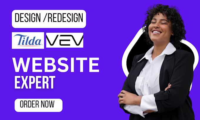 Gig Preview - Design vev website, redesign vev website, vev landing page