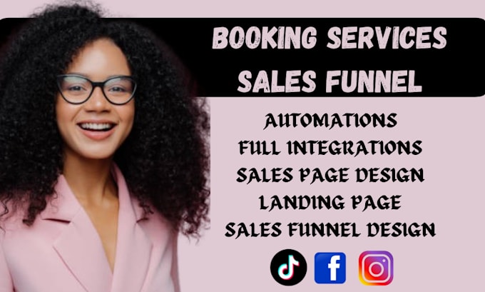 Gig Preview - Setup booking services systeme io sales funnel system io website hotel booking