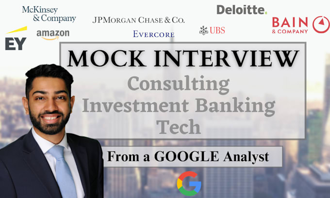 Gig Preview - Mock interview for consulting, banking, tech as a googler