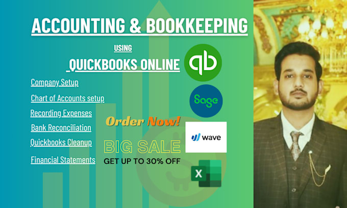 Gig Preview - Do accounting and bookkeeping in quickbooks sage zero and wave