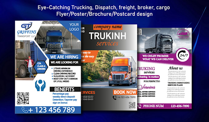 Bestseller - design attractive logistic truck dispatch transport flyer