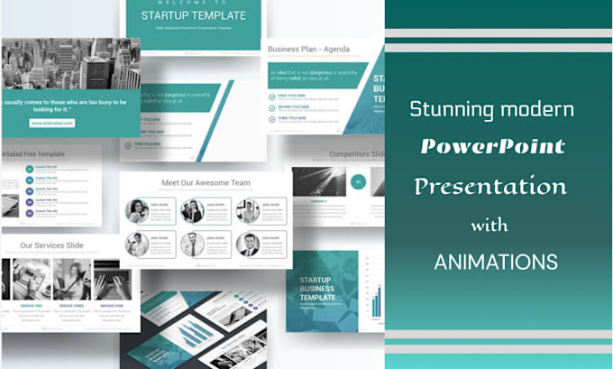 Gig Preview - Create stunning powerpoint presentations with animations custom template designs