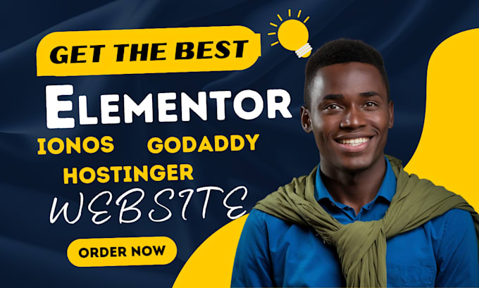 Gig Preview - Design website on elementor, ionos, godaddy, hostigner, ionos builder