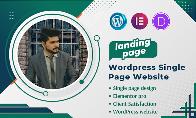 Gig Preview - Design modern wordpress landing page, single page, one page, website