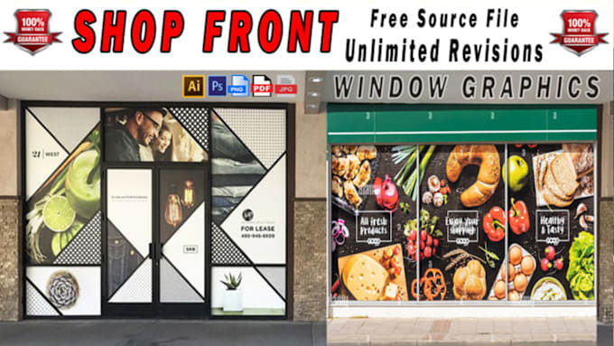 Gig Preview - Create amazing shop front, store front, billboard, window graphics or signboard