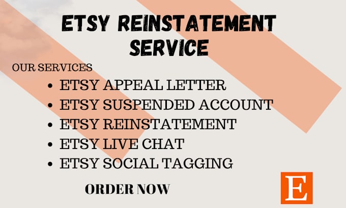 Gig Preview - Do etsy reinstatement for etsy suspended account with etsy appeal letter