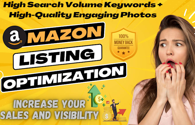 Gig Preview - Create and optimize amazon product listings with SEO descriptions images fixes