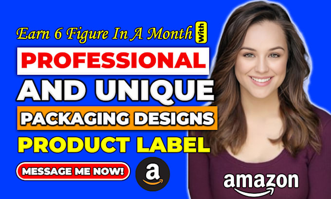 Gig Preview - Design unique amazon product packaging label, supplement label and box design