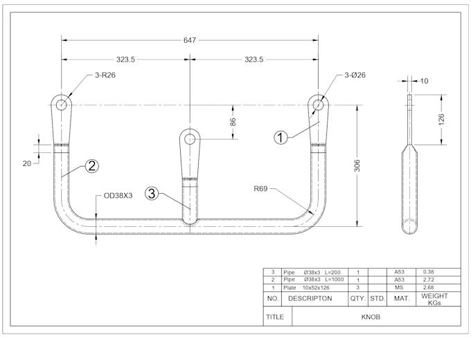 Gig Preview - Make 2d fabrication drawing with boq 3d cad modeling