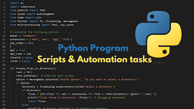 Gig Preview - Develop custom python scripts for your needs