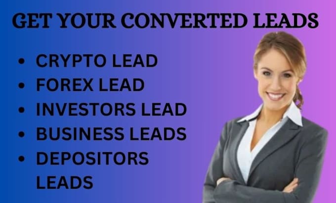 Gig Preview - Generate verified crypto investors sweepstakes forex leads