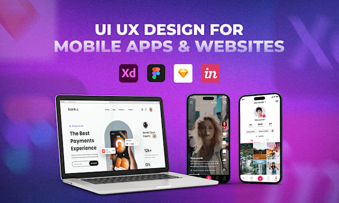 Gig Preview - Do mobile app ui ux design and website ui ux design