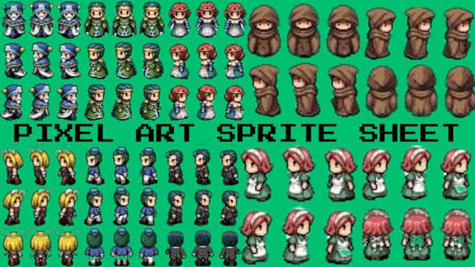 Gig Preview - Do sprite sheet, fighting sprite animation, indie game, rpg maker, platformar