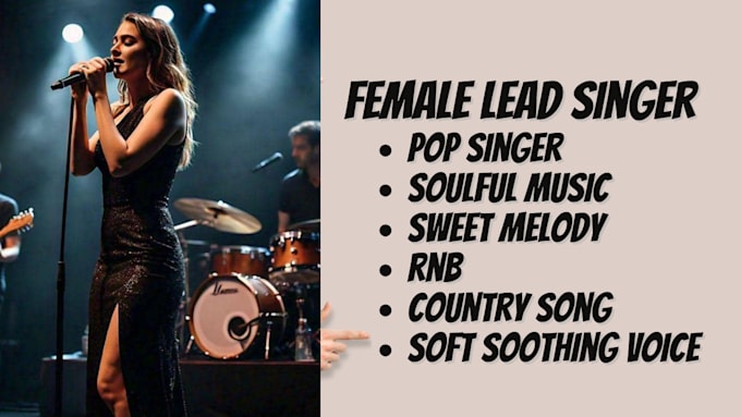 Bestseller - sing female lead, compose custom songs , female singer, theme songs any genre