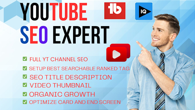 Gig Preview - Do youtube channel and video SEO for ranking