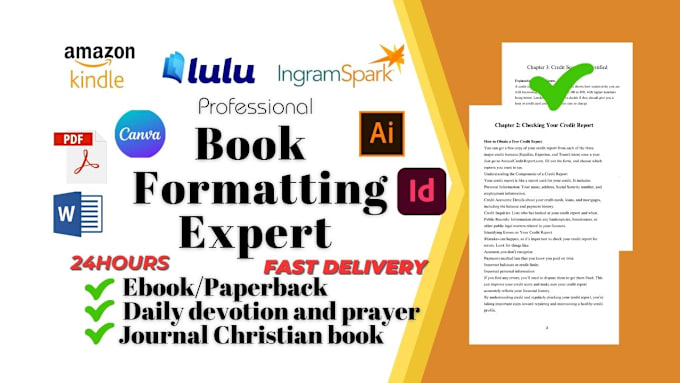 Gig Preview - Design format daily devotionals manual, prayer journal christian ebooks, books