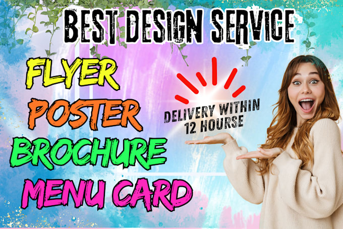 Gig Preview - Design new flyer poster menu card brochure for you business