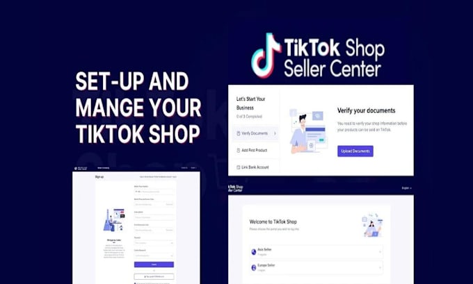 Gig Preview - Setup a tiktok shop tiktok seller center in USA or UK market