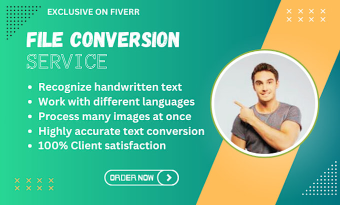 Gig Preview - Convert PDF to excel, scan pages to word or excel, file conversion