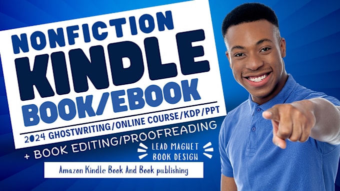 Gig Preview - Be your ebook writer, amazon kindle writer, course creation kdp, article writing